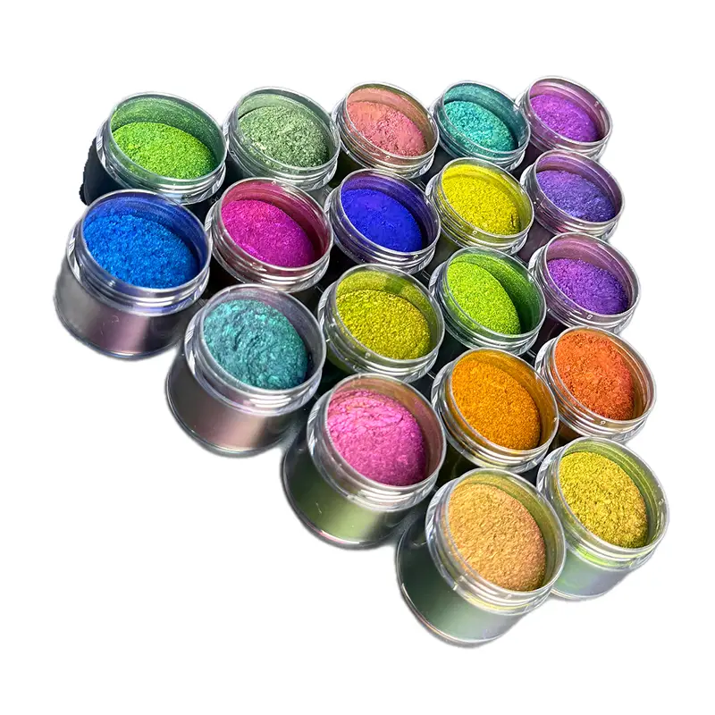 Klassiska ogenomskinliga färgskiftande pigment för krom nagellack