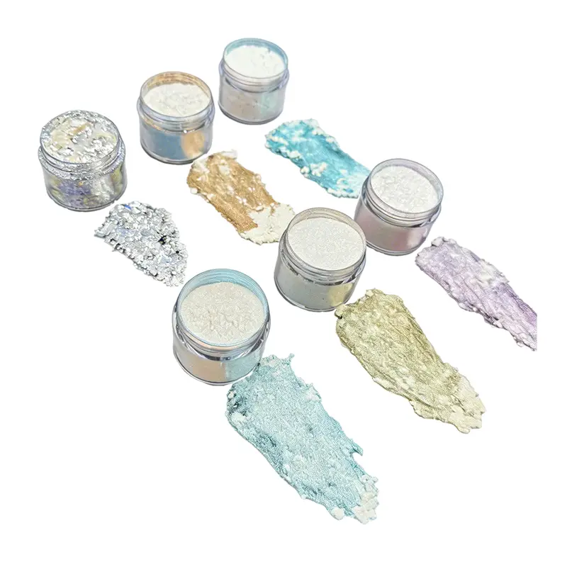Silver Fantasy Transparent Color-Shifting Pigment för Highlighter-pulver och kräm